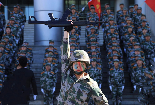 我院舉行2018級(jí)新生軍歌比賽